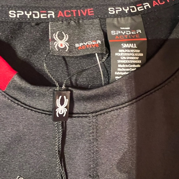 NWT SPYDER  Active Mens ProW Long Sleeve Training Shirt SPM101MS Size Small - Picture 8 of 9